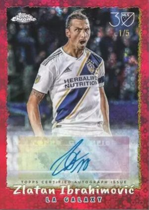 2025 Topps Chrome MLS Topps 1995 Auto Red Donut Holes Zlatan Ibrahimovic MOCK UP