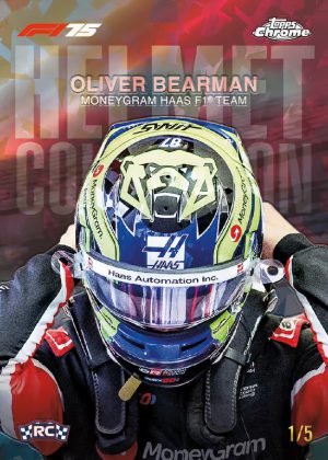 2025 Topps Chrome Sapphire Formula 1 Helmet Collection Red Oliver Bearman MOCK UP 2025 Topps Chrome Sapphire Formula 1 Helmet Collection Red Oliver Bearman MOCK UP