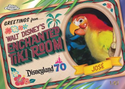 2025 Topps Disneyland 70th Anniversary Greetings From The Tiki Room Chrome Jose MOCK UP 2025 Topps Disneyland 70th Anniversary Greetings From The Tiki Room Chrome Jose MOCK UP
