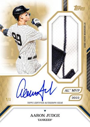 2025 Topps MLB MVP Collection Base Auto Relics Aaron Judge MOCK UP