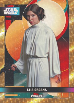 2025 Topps Star Wars Smugglers Outpost Base Finest SuperFractor Princess Leia MOCK UP