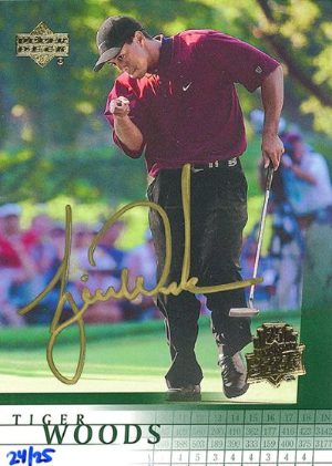 2026 Upper Deck Golf 2001 Upper Deck Golf 25th Anniversary Buybacks Auto Tiger Woods MOCK UP