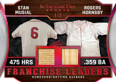 2025 Leaf In The Game Used Sports Franchise Leaders Stan Musial, Rogers Hornsby MOCK UP 2025 Leaf In The Game Used Sports Franchise Leaders Stan Musial, Rogers Hornsby MOCK UP