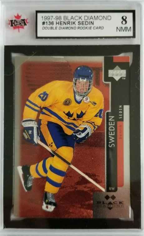 Henrik Sedin 1997-98 DOUBLE Black Diamond Rookie