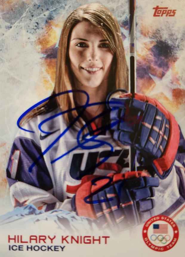 Hilary Knight Signed 2014 Topps Team USA Olympics Rookie Card #51