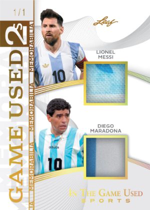 2025 Leaf In The Game Used Sports In The Game Used 2s Lionel Messi, Diego Maradona MOCK UP 2025 Leaf In The Game Used Sports In The Game Used 2s Lionel Messi, Diego Maradona MOCK UP