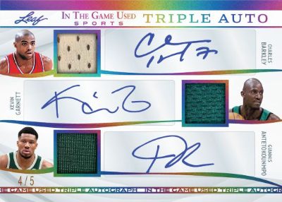 2025 Leaf In The Game Used Sports In The Game Used Triple Auto Charles Barkley, Kevin Garnett, Giannis Antetokounmpo MOCK UP 2025 Leaf In The Game Used Sports In The Game Used Triple Auto Charles Barkley, Kevin Garnett, Giannis Antetokounmpo MOCK UP