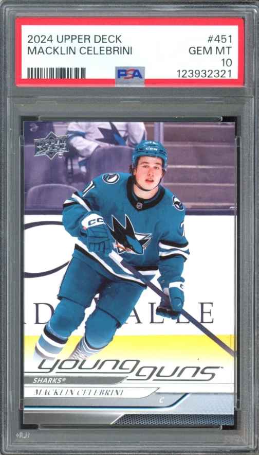 Macklin Celebrini Young Gun Graded 10