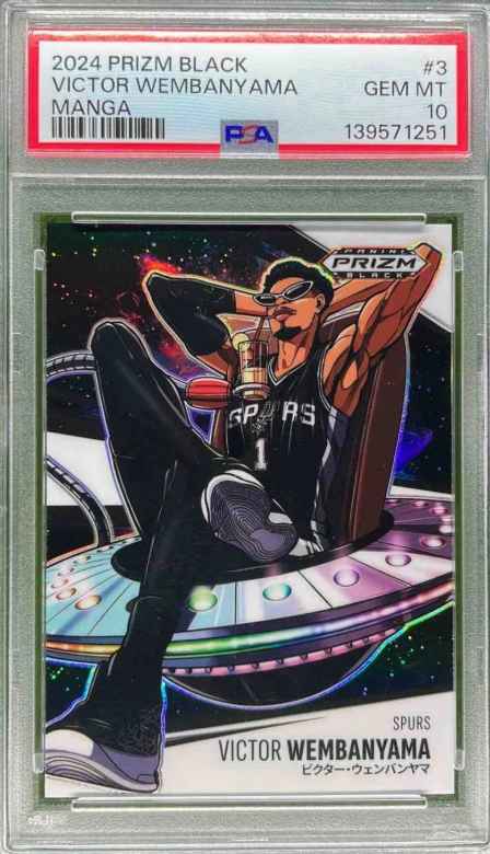 Victor Wembanyama Manga PSA 10 2024-25 Panini Prizm Black
