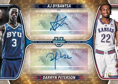 2025-26 Bowman Basketball Bowman Dual Auto SuperFractor AJ Dybantsa, Darryn Peterson MOCK UP