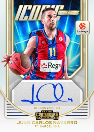 2025-26 Panini Contenders EuroLeague Basketball Iconic Contenders Auto Juan Carlos Navarro MOCK UP