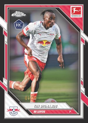 2025-26 Topps Chrome Bundesliga Base Black Refractor Yan Diomande MOCK UP