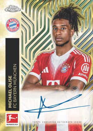 2025-26 Topps Chrome Bundesliga Gold Magic Auto Michael Olise MOCK UP