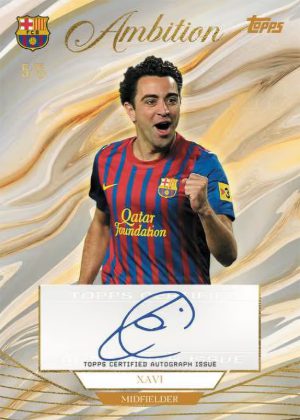 2025-26 Topps Forever FC Barcelona Barcelona Identity Auto Xavi MOCK UP