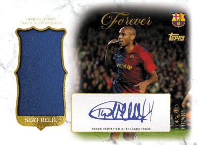 2025-26 Topps Forever FC Barcelona Home View Auto Relics Thiery Henry MOCK UP