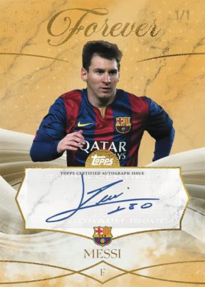 2025-26 Topps Forever FC Barcelona Legends Auto Gold FoilFractor Lionel Messi MOCK UP