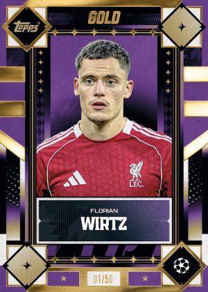 2025-26 Topps Gold UEFA Club Competitions Base Gold Purple Florian Wirtz MOCK UP 2025-26 Topps Gold UEFA Club Competitions Base Gold Purple Florian Wirtz MOCK UP