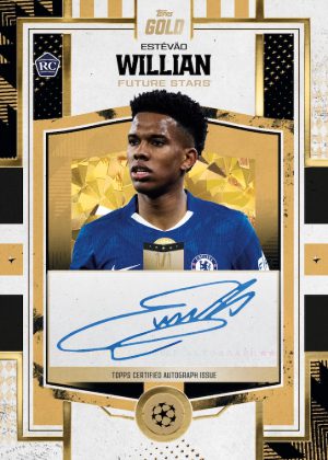 2025-26 Topps Gold UEFA Club Competitions Future Stars Auto Estevao Willian MOCK UP 2025-26 Topps Gold UEFA Club Competitions Future Stars Auto Estevao Willian MOCK UP