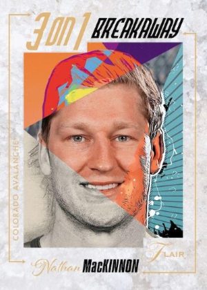 2025-26 Upper Deck Flair Hockey 3-on-1 Breakaway Nathan MacKinnon MOCK UP