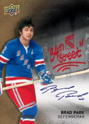 2025-26 Upper Deck New York Rangers Centennial 34th Street Auto Brad Park MOCK UP