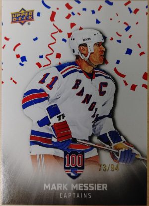 2025-26 Upper Deck New York Rangers Centennial Base Captains Mark Messier