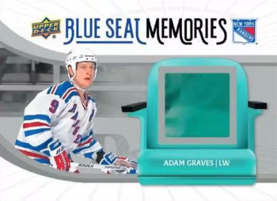 2025-26 Upper Deck New York Rangers Centennial Blue Seat Memories Seat Relics Adam Graves MOCK UP