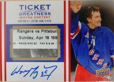 2025-26 Upper Deck New York Rangers Centennial Ticket to Greatness Auto Wayne Gretzky