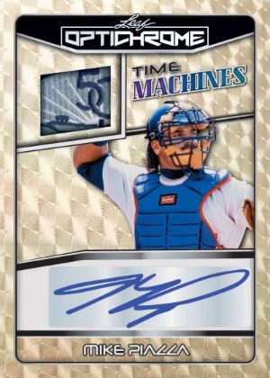 2025 Leaf Optichrome Baseball Time Machines Auto Mike Piazza MOCK UP
