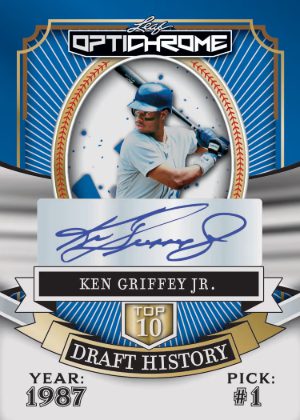 2025 Leaf Optichrome Baseball Top 10 Draft History Auto Ken Griffey Jr MOCK UP