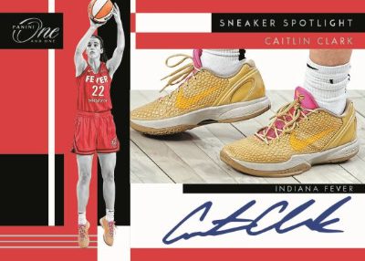 2025 Panini One and One WNBA Sneaker Spotlight Signatures Caitlin Clarke MOCK UP