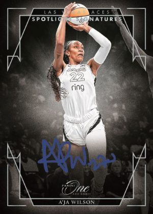 2025 Panini One and One WNBA Spotlight Signatures AJa Wilson MOCK UP