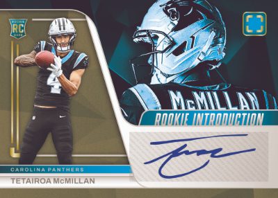 2025 Panini Photogenic Football Rookie Introduction Sigs Gold Tetairoa McMillan MOCK UP