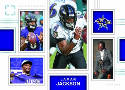 2025 Panini Photogenic Football Scrapbook Lamar Jackson MOCK UP