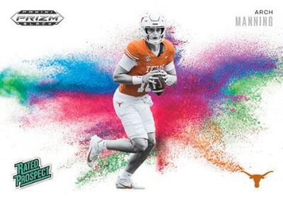 2025 Panini Prizm Black Football Color Blast Arch Manning MOCK UP