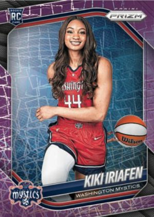 2025 Panini Prizm WNBA Base Purple Velocity Kiki Iriafen MOCK UP