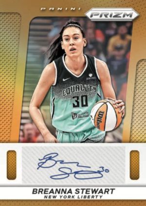 2025 Panini Prizm WNBA Throwback Signatures Gold Breanna Stewart MOCK UP