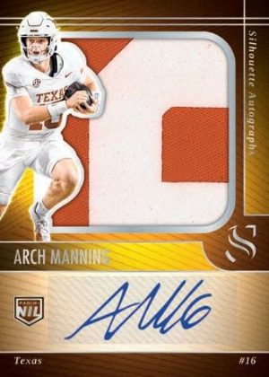 2025 Panini Silhouette Football Silhouette Auto Arch Manning MOCK UP