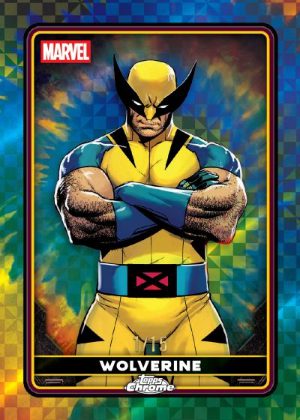2025 Topps Chrome Deadpool Base Comic Accurate Yellow and Blue Refractor Wolverine MOCK UP 2025 Topps Chrome Deadpool Base Comic Accurate Yellow and Blue Refractor Wolverine MOCK UP