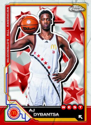 2025 Topps Chrome McDonalds All-American Basketball Base AJ Dybantsa MOCK UP 2025 Topps Chrome McDonalds All-American Basketball Base AJ Dybantsa MOCK UP