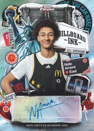 2025 Topps Chrome McDonalds All-American Basketball Billboard Ink Nate Ament MOCK UP 2025 Topps Chrome McDonalds All-American Basketball Billboard Ink Nate Ament MOCK UP