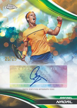 2025 Topps Chrome Sapphire Tennis Autos Orange Rafael Nadal MOCK UP