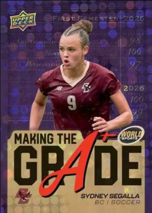 2025 Upper Deck World of Sports Volume 2 Making the Grade Purple Sydney Segalla MOCK UP
