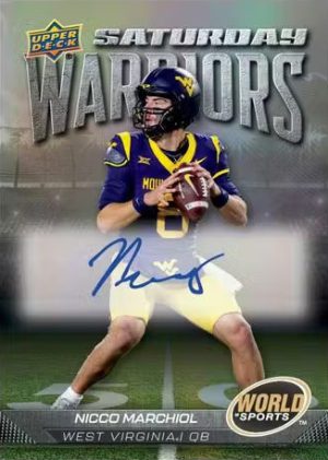 2025 Upper Deck World of Sports Volume 2 Saturday Warriors Auto Nicco Marchiol MOCK UP