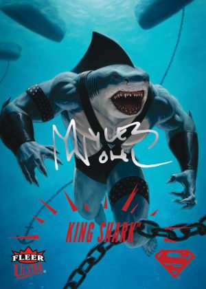 2026 Fleer Ultra Superman Base Artist Auto King Shark MOCK UP
