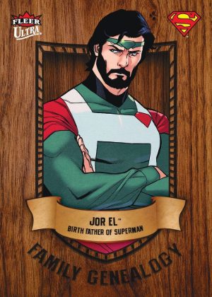 2026 Fleer Ultra Superman Family Genealogy Faux Wood Jor El MOCK UP