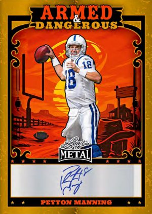 2026 Leaf Metal Football Armed and Dangerous Western Auto Peyton Manning MOCK UP