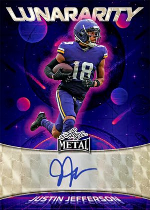 2026 Leaf Metal Football Lunararity Auto Justin Jefferson MOCK UP