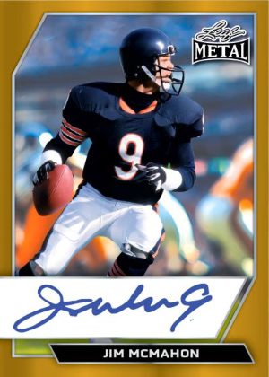 2026 Leaf Metal Football On-Card Auto Jim McMahon MOCK UP