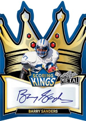 2026 Leaf Metal Football Scoring Kings Auto Barry Sanders MOCK UP