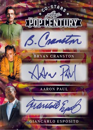 2026 Leaf Metal Pop Century Co-Stars 3 Auto Bryan Cranston, Aaron Paul, Giancarlo Esposito MOCK UP 2026 Leaf Metal Pop Century Co-Stars 3 Auto Bryan Cranston, Aaron Paul, Giancarlo Esposito MOCK UP